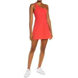 Outdoor Voices One Shoulder Dress in Poppy Size Medium